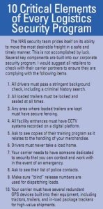Image showing the 10 Critical Elements of Every Logistics Security Program