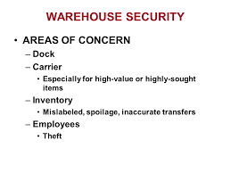 Image Showing Warehouse Security Areas of Concern